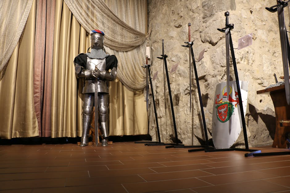 Réplica de espada sobre soporte de madera, merchandising oficial de cine para regalo