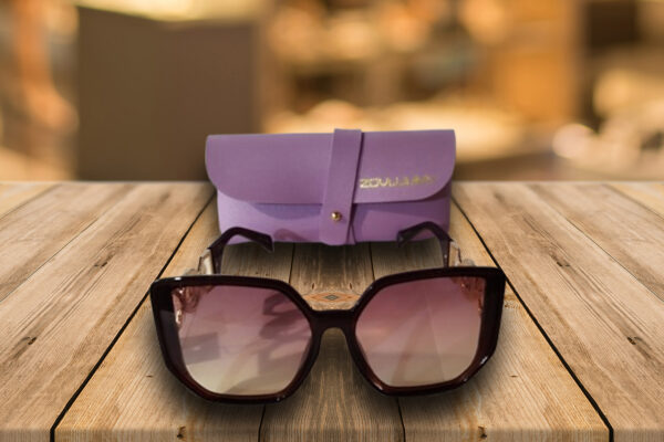Gafas de sol mujer marrón con lente degradado rosado, estilo vintage
