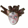 maschera_1 Máscara veneciana original Aurora Dorada en rosa y pan de oro, Carnaval de Venecia