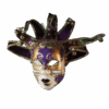 maschera_2 Máscara veneciana original Arlequín de Rialto en azul, morado y oro, Carnaval de Venecia