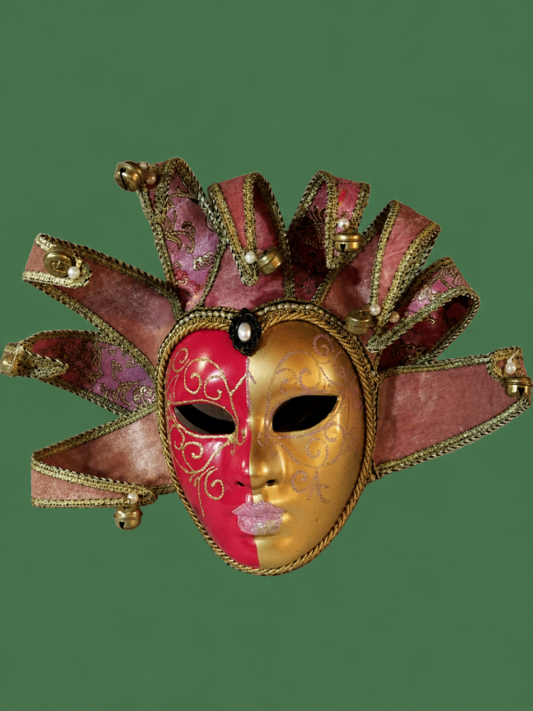 maschera_3 Máscara Veneciana Original «Rubí de San Marcos» — Carnaval de Venecia